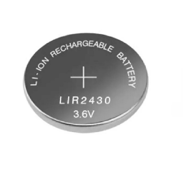 LIR2430 3.6V Rechargeable Li-ion Cell Button Industrial Battery (2 Pieces)