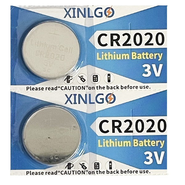 XINLGO CR2020 Lithium 3V Cell Button Battery (2 Pieces)