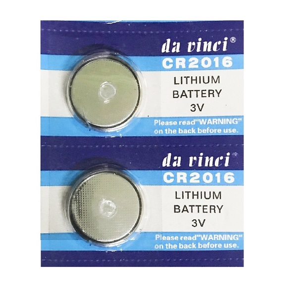 DaVinci CR2016 Lithium Cell Button Battery (2 Pieces)