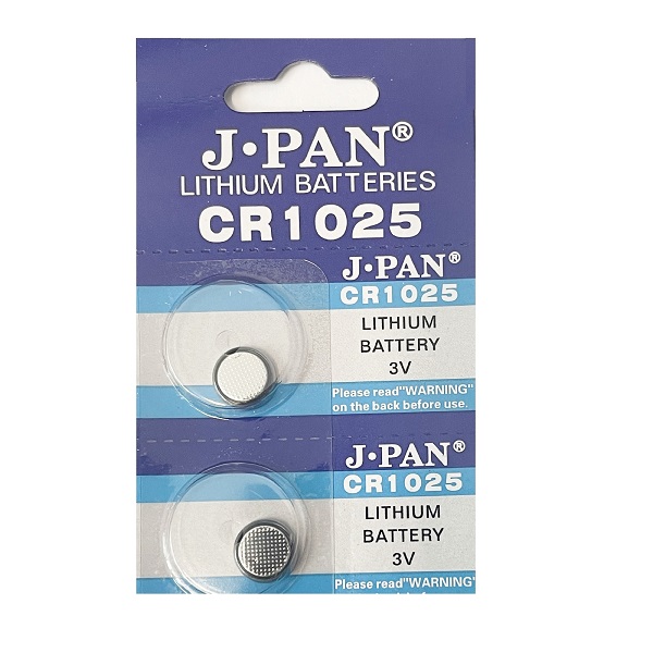 J.PAN CR1025 Lithium Cell Button Battery (2 Pieces)