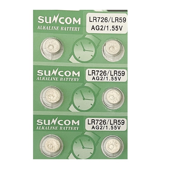 SUNCOM AG2 SR726SW LR726 396 397 Alkaline Button Battery (6 Pieces)