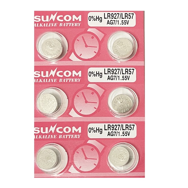 SUNCOM AG7 SR927SW LR927 395 Alkaline Button Battery (6 Pieces)