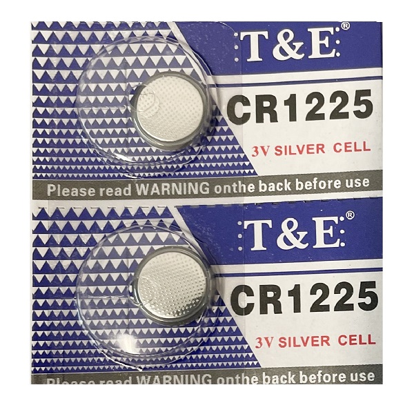 T&E CR1225 Lithium Cell Button Battery (2 Pieces)