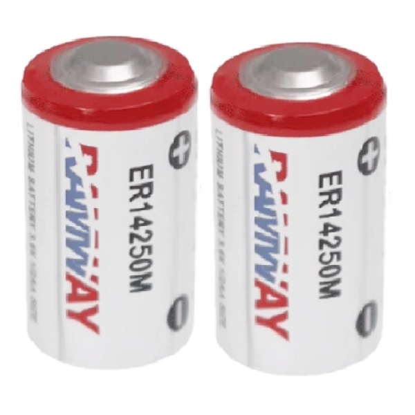 Ramway ER14250M 3.6V Spiral Type 1/2 AA Lithium Thionyl Chloride (Li-SOCl2) Cylindrical Battery (2 Pieces)