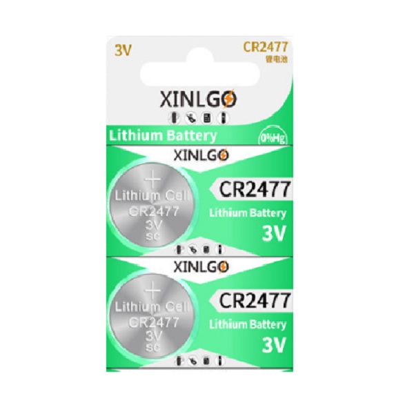 XINLGO CR2477 Lithium Cell Button Battery (2 Pieces)
