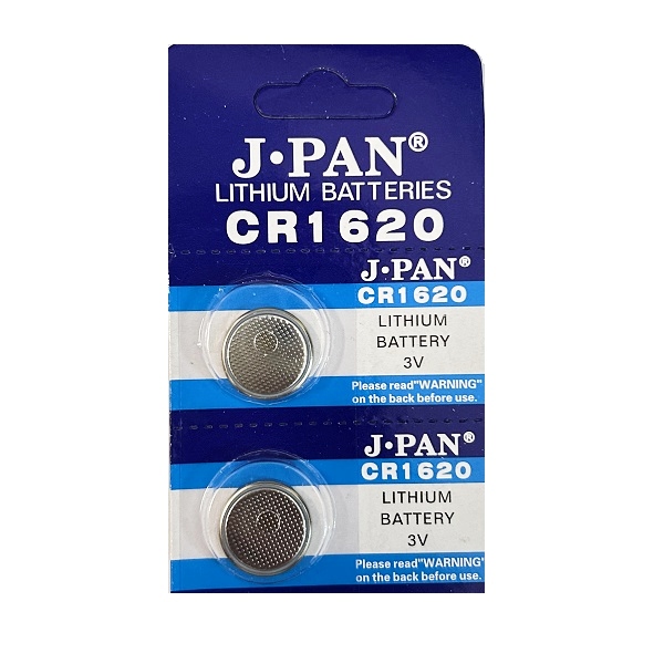 J.PAN CR1620 Lithium Cell Button Battery (2 Pieces)