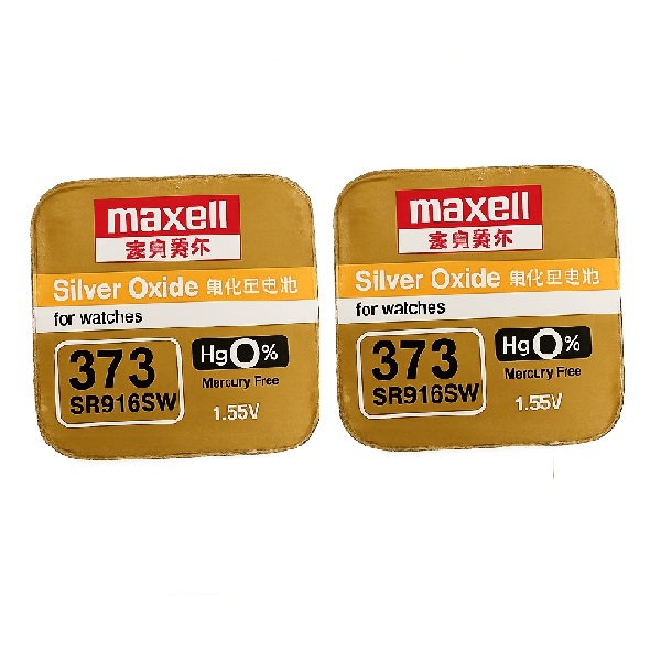 Maxell 373 SR916SW SR68 SR916 Silver Oxide Button Battery (2 Pieces)
