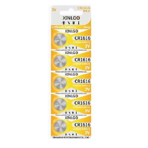 XINLGO CR1616 Lithium Cell Button Battery (5 Pieces)