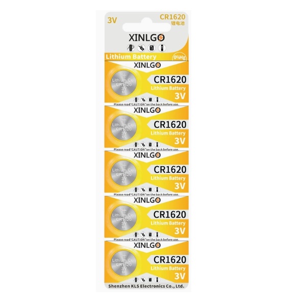 XINLGO CR1620 Lithium Cell Button Battery (5 Pieces)