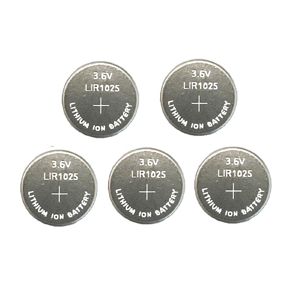 LIR1025 3.6V Lithium Rechargeable Industrial Battery (5 Pieces)