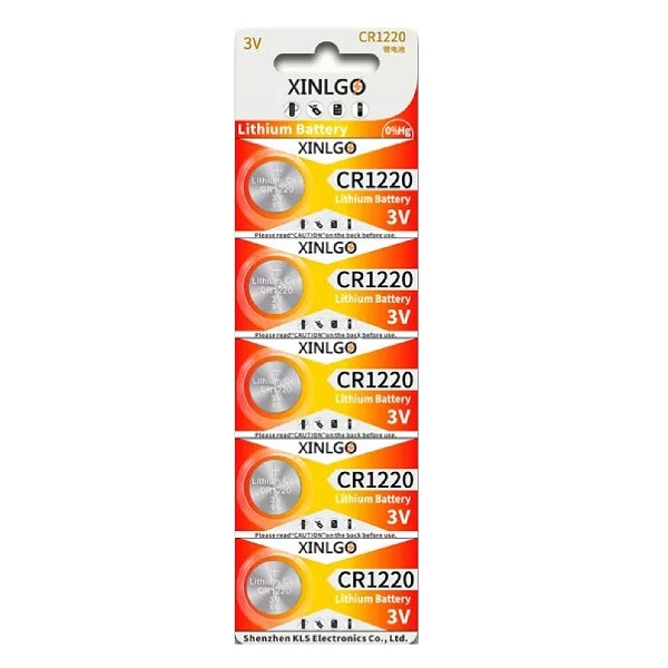 XINLGO CR1220 Lithium Cell Button Battery (5 Pieces)