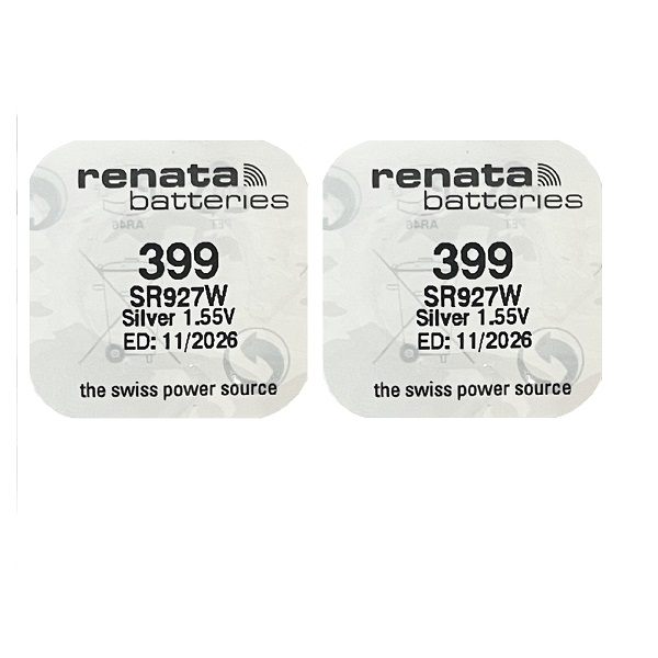 Renata 399 SR927W 1.55V Silver Oxide Button Battery (2 Pieces)