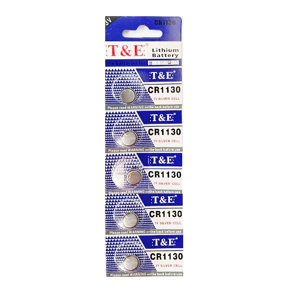 T&E CR1130 Lithium Cell Button Battery (5 Pieces)