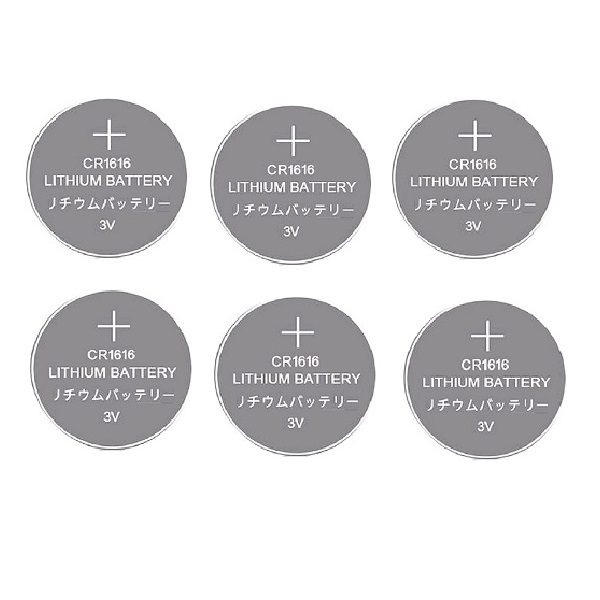 Quality CR1616 Lithium Cell Button Industrial Battery (6 Pieces)