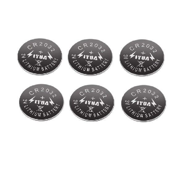 IYUA CR2032 Lithium Cell Button Industrial Battery (6 Pieces)