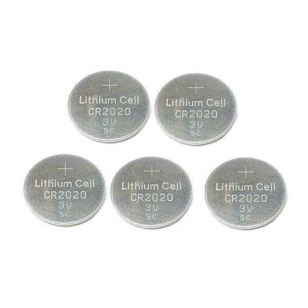 CR2020 Lithium 3V Industrial Cell Button Battery (5 Pieces)