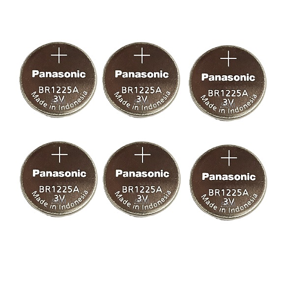 Panasonic BR1225A High Temperature  -40℃ to 125℃ Lithium Cell Button Industrial Battery (5+1 Pieces)