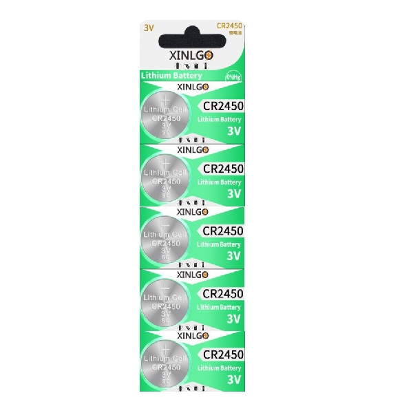 XINLGO CR2450 Lithium Cell Button Battery (5 Pieces)