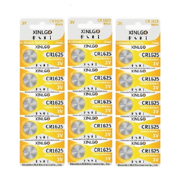 XINLGO CR1625 Lithium Cell Button Battery (15 Pieces)