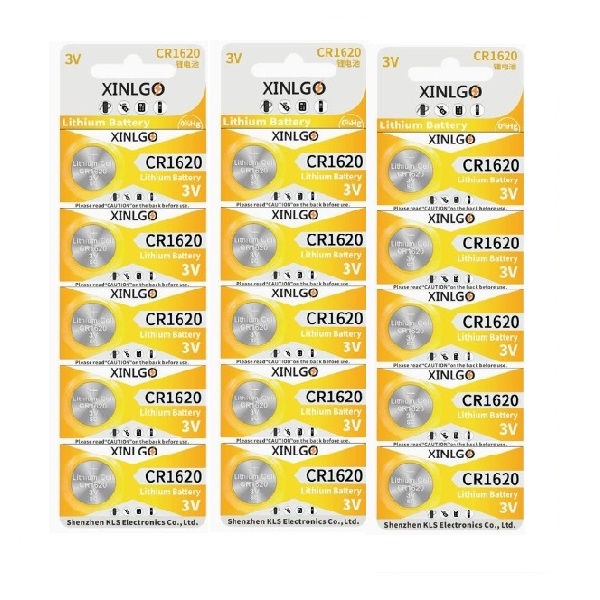 XINLGO CR1620 Lithium Cell Button Battery (15 Pieces)