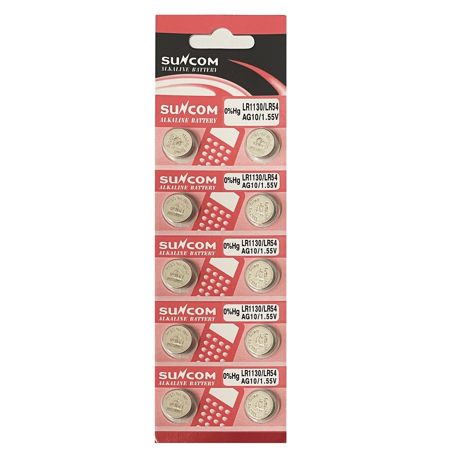 SUNCOM AG10 SR1130SW LR1130 389 Alkaline Button Battery (10 Pieces)