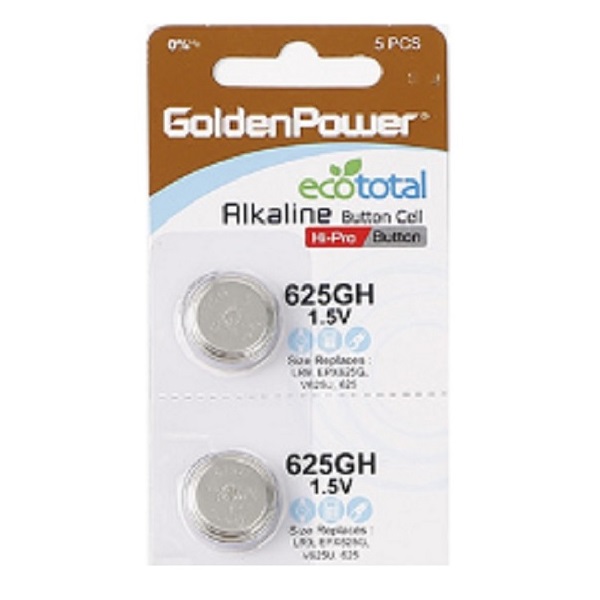 Golden Power 625GH 200mAh Alkaline Button Battery (2 Pieces)