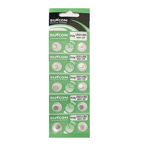 SUNCOM AG0 SR521SW LR521 379 Alkaline Button Battery (10 Pieces)