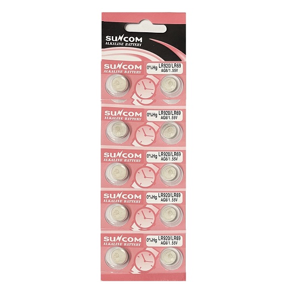 SUNCOM AG6 SR920SW LR920 371 Alkaline Button Battery (10 Pieces)