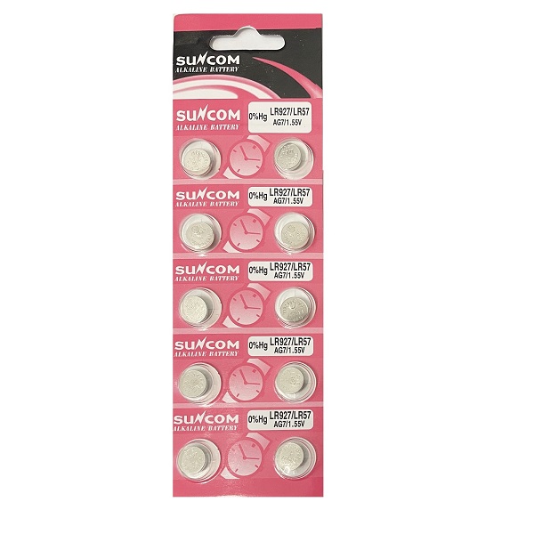 SUNCOM AG7 SR927SW LR927 395 Alkaline Button Battery (10 Pieces)