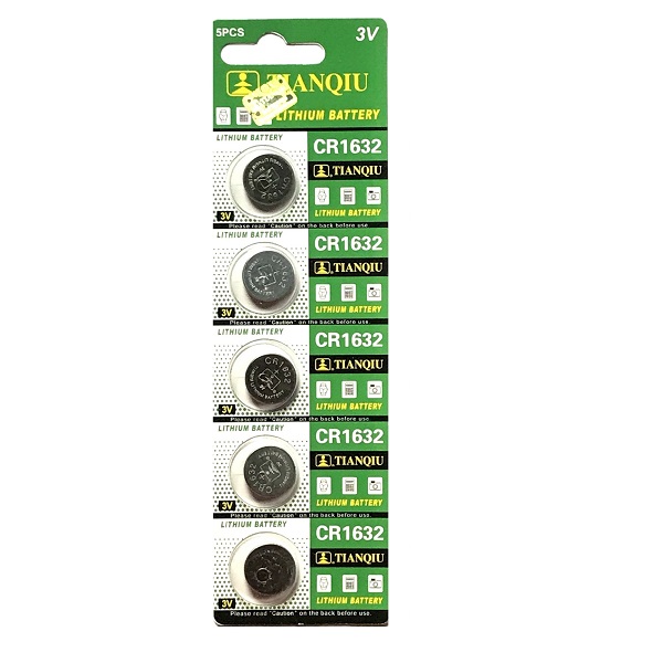 TIANQIU CR1632 Lithium Cell Button Battery (5 Pieces)