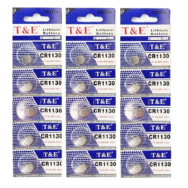 T&E CR1130 Lithium Cell Button Battery (15 Pieces)