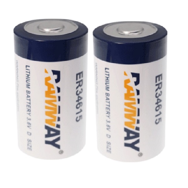 Ramway ER34615 3.6V Type D Lithium Thionyl Chloride (Li-SOCl2) Cylindrical Battery (2 Pieces)