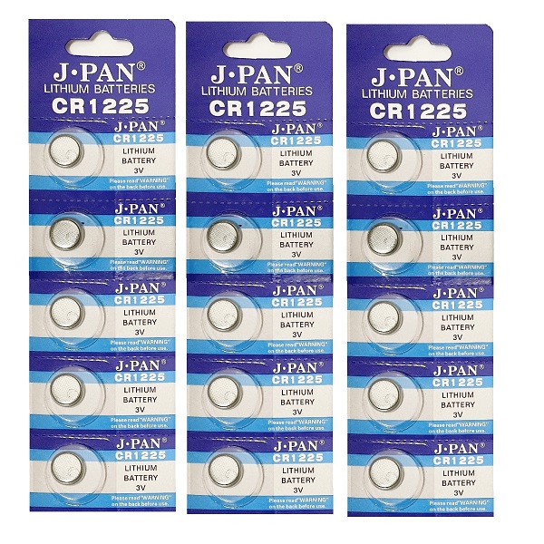 J.PAN CR1225 Lithium Cell Button Battery (10+5 Pieces)