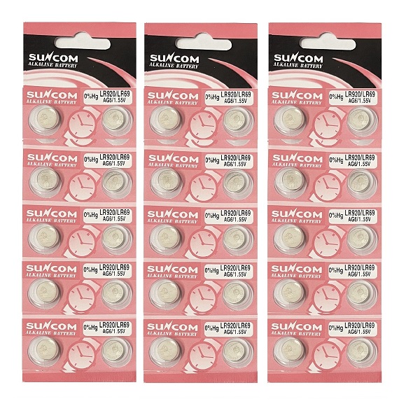 SUNCOM AG6 SR920SW LR920 371 Alkaline Button Battery (30 Pieces)