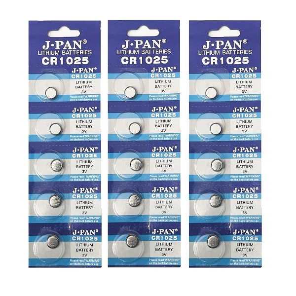 J.PAN CR1025 Lithium Cell Button Battery  (15 Pieces)