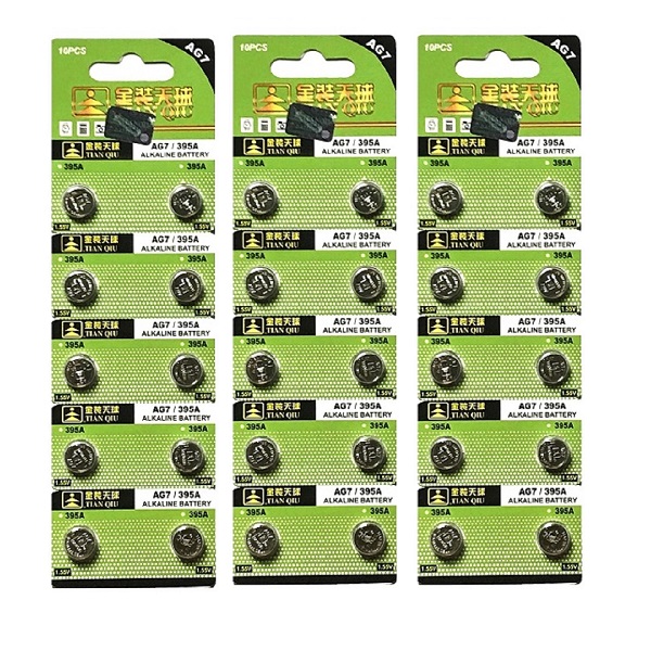 TIANQIU AG7 SR927SW 395 Alkaline Button Battery (30 Pieces)