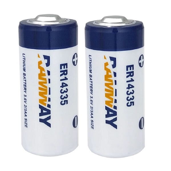 Ramway ER14335 3.6V Type 2/3 AA Lithium Thionyl Chloride (Li-SOCl2) Cylindrical Battery (2 Pieces)