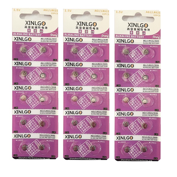 XINLGO AG1 SR621SW LR621 364 Alkaline Button Battery (30 Pieces)