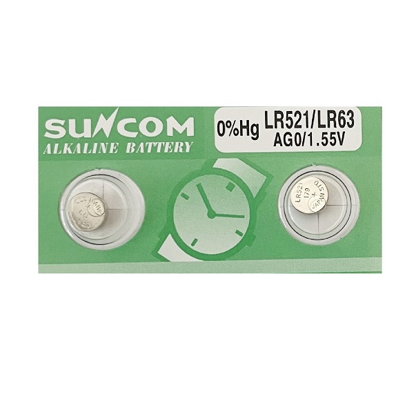 SUNCOM AG0 SR521SW LR521 379 Alkaline Button Battery (2 Pieces)