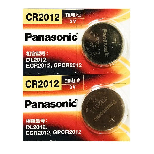 Panasonic CR2012 Lithium Cell Button Battery (2 Pieces)