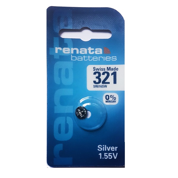 Renata 321 SR616SW Silver Oxide Button Battery Card Type (1 Piece)