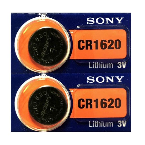 Sony CR1620 Lithium Cell Button Battery (2 Pieces)