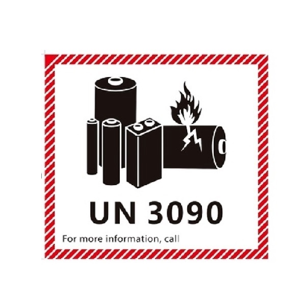 UN3090 IATA DGR Hazard Class 9 Label 12x11cm (100 Pieces)