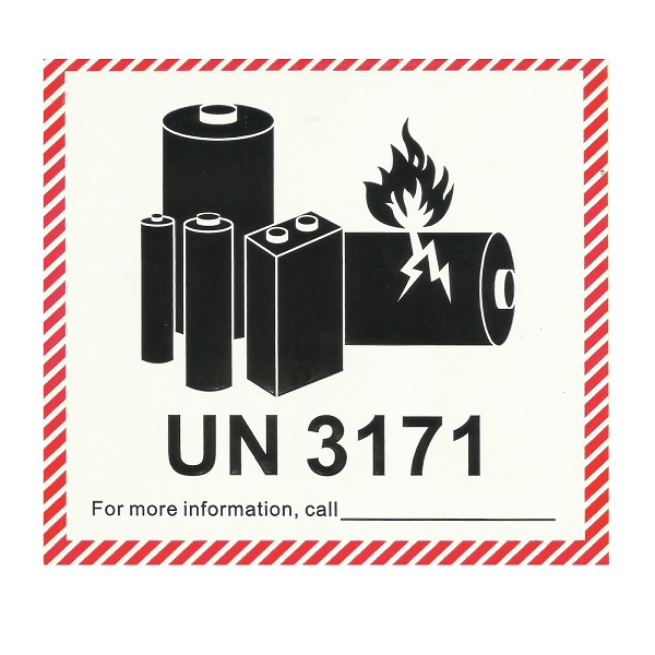 UN3171 IATA DGR Hazard Class 9 Label 12x11cm (100 Pieces)