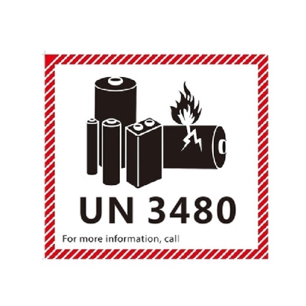 UN3480 IATA DGR Hazard Class 9 Label 12x11cm (100 Pieces)