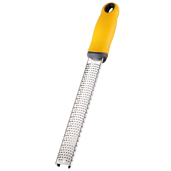 Stainless Steel Sharp Blade Grater Zester with Safety Cover for Lemon Ginger Cheese Garlic (Yellow)