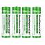 Doublepow 18650 3000MAh LSD Li-on Rechargeable Pointed Head Battery (4 Pieces)