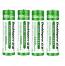 Doublepow 18650 3000MAh LSD Li-on Rechargeable Pointed Head Battery (4 Pieces)