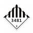 IATA UN3481 DGR Hazard Class 9 Label 10x10cm (50 Pieces)