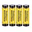 Doublepow 18650 1200mAh LSD Li-on Rechargeable Pointed Head Battery (4 Pieces)